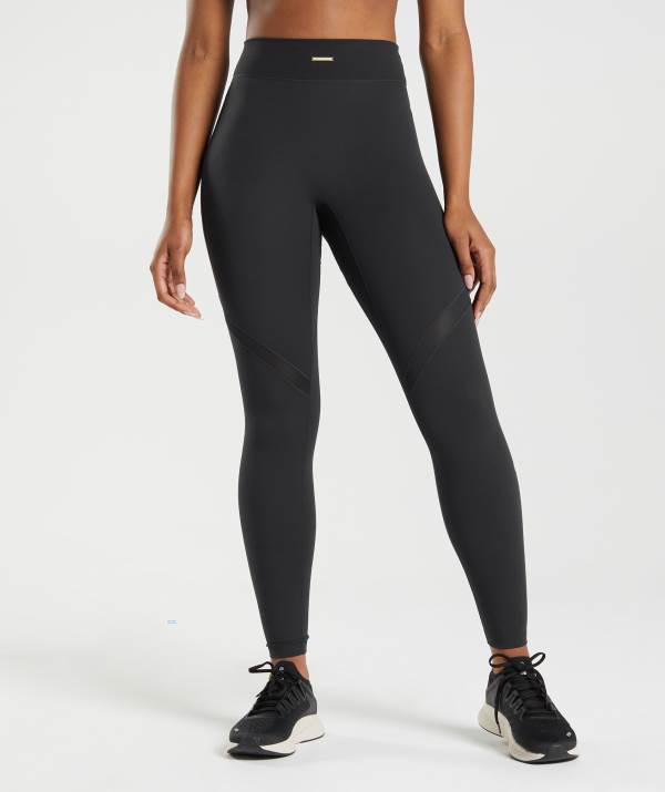 Damske Legíny Gymshark Whitney Mesh Čierne | LZ0748593